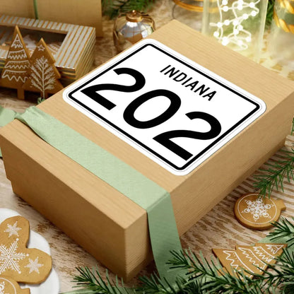 Indiana 202 (Indiana) (Road Sign) STICKER Vinyl Kiss-Cut Decal - The Sticker Space