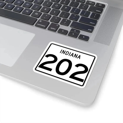Indiana 202 (Indiana) (Road Sign) STICKER Vinyl Kiss-Cut Decal - The Sticker Space