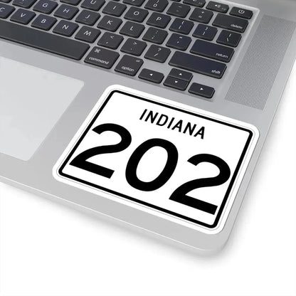 Indiana 202 (Indiana) (Road Sign) STICKER Vinyl Kiss-Cut Decal - The Sticker Space