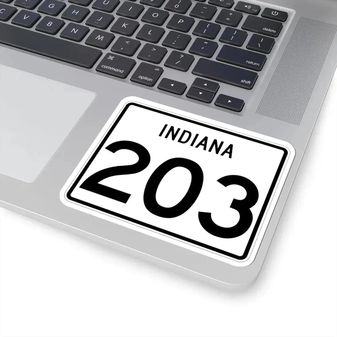 Indiana 203 (Indiana) (Road Sign) STICKER Vinyl Kiss-Cut Decal - The Sticker Space