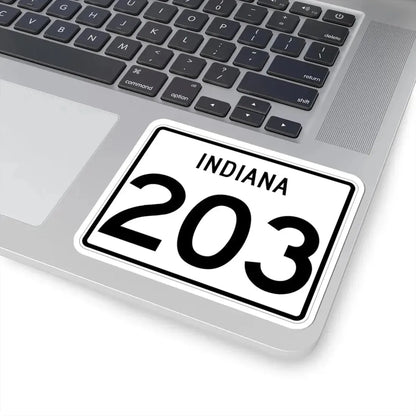 Indiana 203 (Indiana) (Road Sign) STICKER Vinyl Kiss-Cut Decal - The Sticker Space