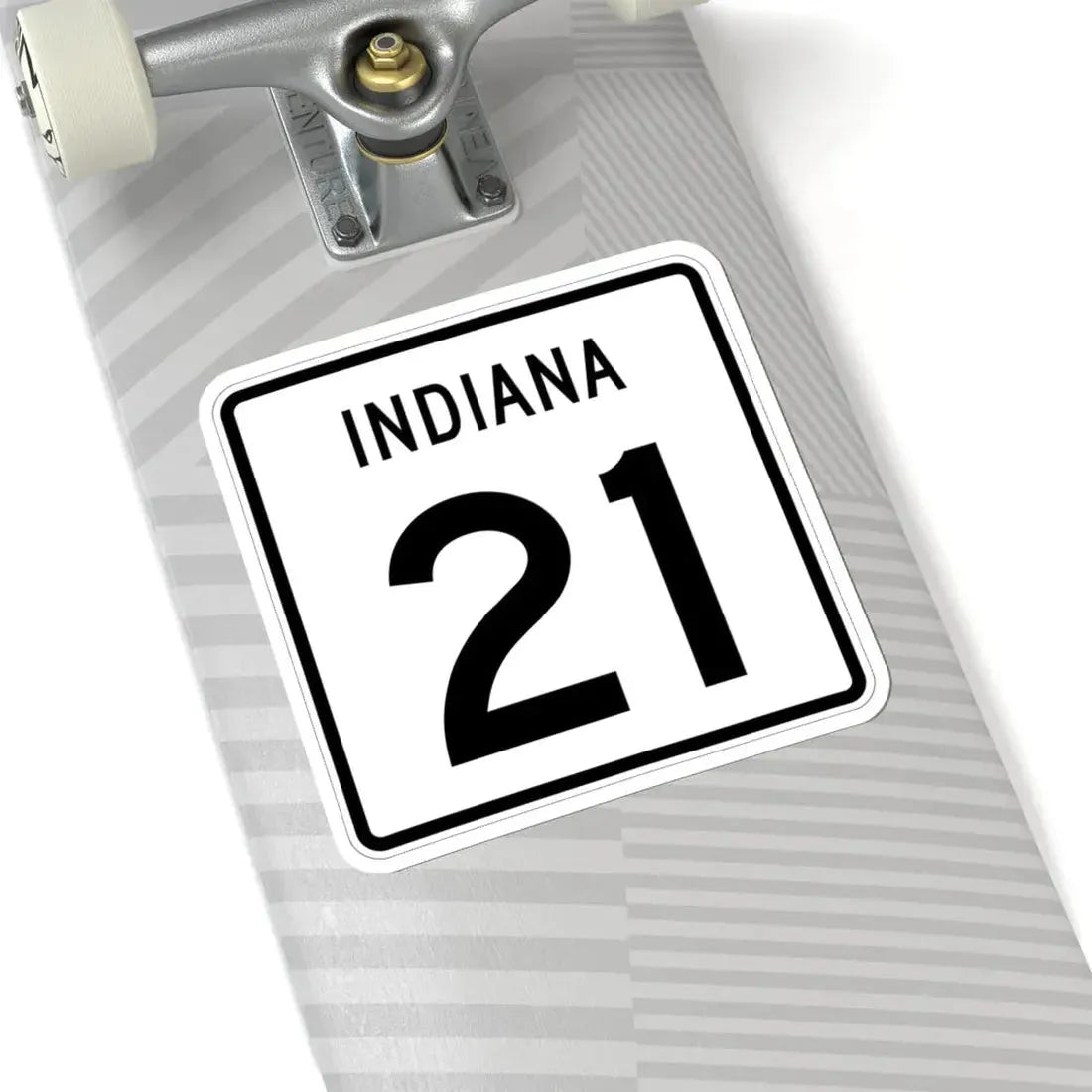 Indiana 21 (Indiana) (Road Sign) STICKER Vinyl Kiss-Cut Decal - The Sticker Space