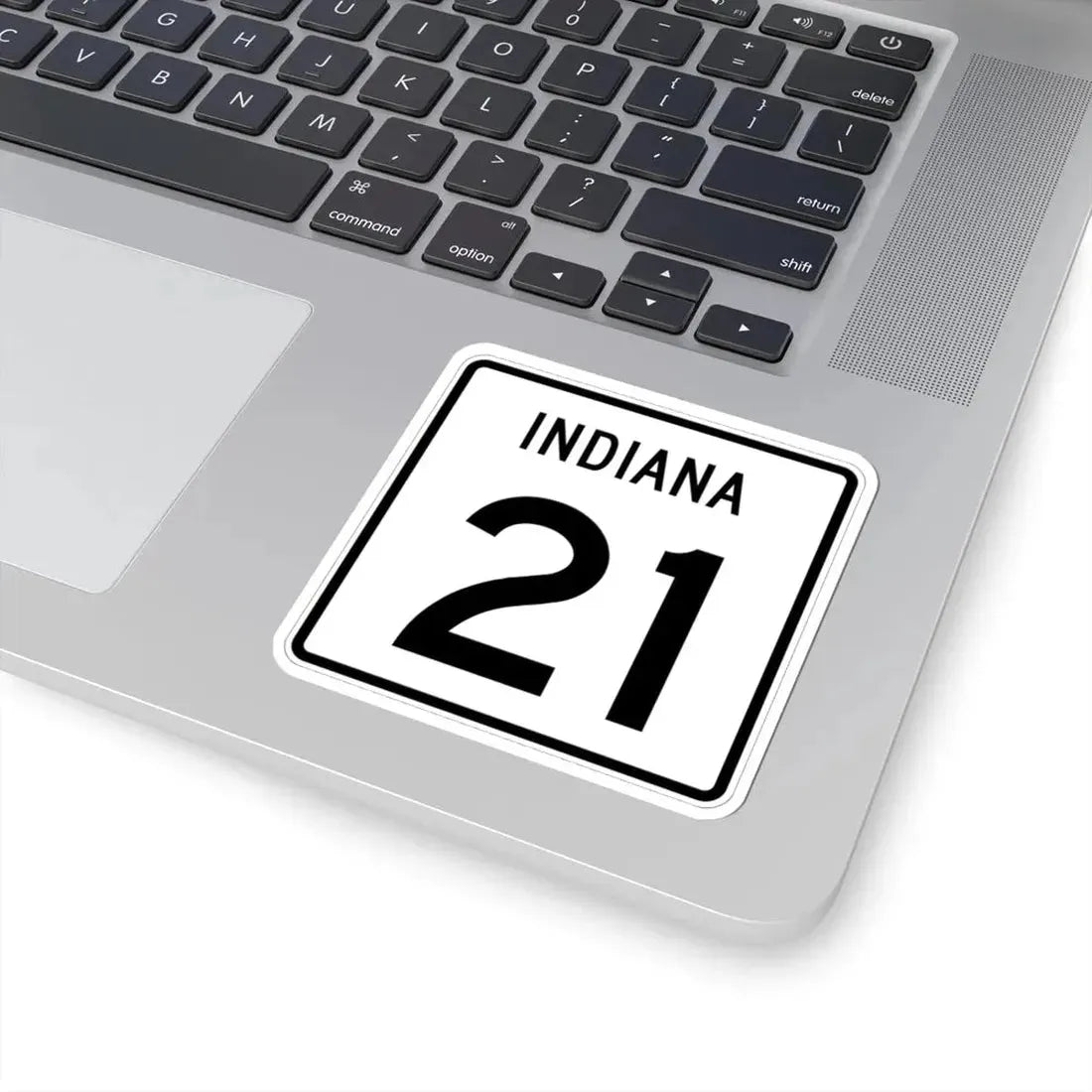 Indiana 21 (Indiana) (Road Sign) STICKER Vinyl Kiss-Cut Decal - The Sticker Space