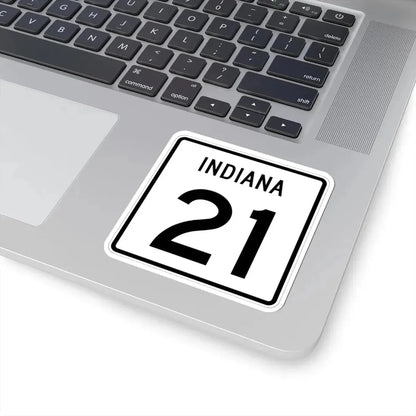 Indiana 21 (Indiana) (Road Sign) STICKER Vinyl Kiss-Cut Decal - The Sticker Space