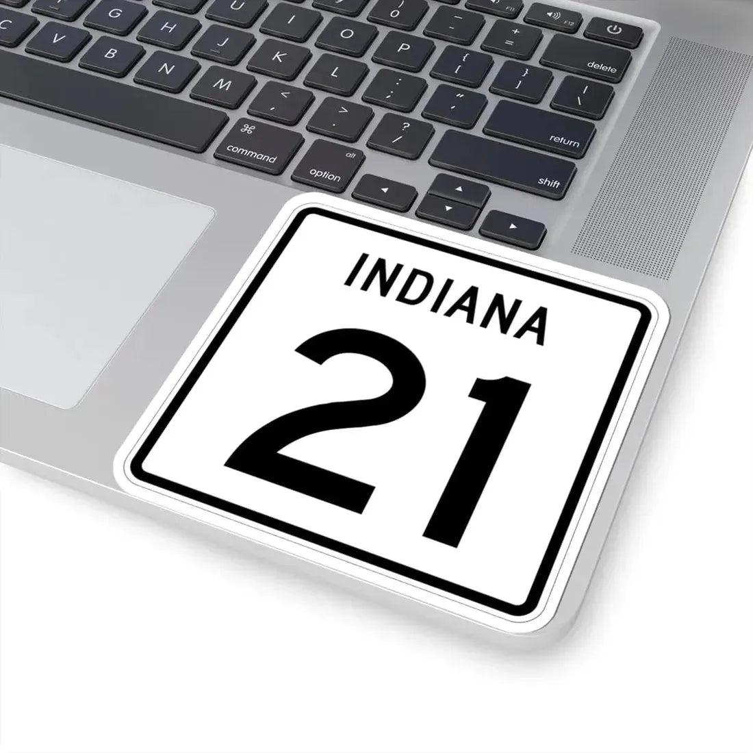 Indiana 21 (Indiana) (Road Sign) STICKER Vinyl Kiss-Cut Decal - The Sticker Space