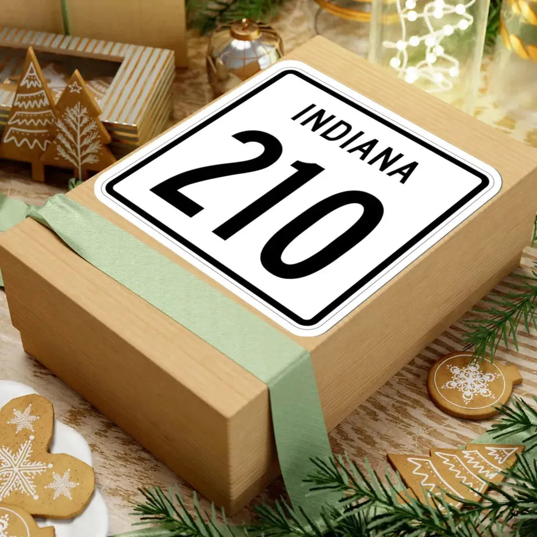 Indiana 210 1955 (Indiana) (Road Sign) STICKER Vinyl Kiss-Cut Decal - The Sticker Space