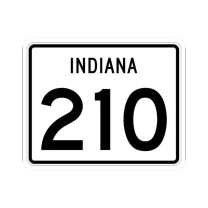 Indiana 210 (Indiana) (Road Sign) STICKER Vinyl Kiss-Cut Decal 2 Inch White - The Sticker Space