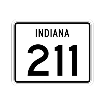 Indiana 211 (Indiana) (Road Sign) STICKER Vinyl Kiss-Cut Decal 3 Inch White - The Sticker Space