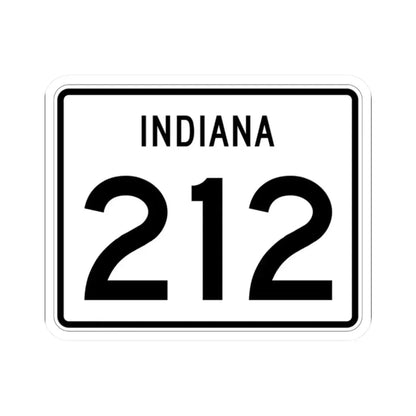 Indiana 212 (Indiana) (Road Sign) STICKER Vinyl Kiss-Cut Decal 2 Inch White - The Sticker Space