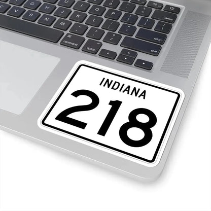 Indiana 218 (Indiana) (Road Sign) STICKER Vinyl Kiss-Cut Decal - The Sticker Space