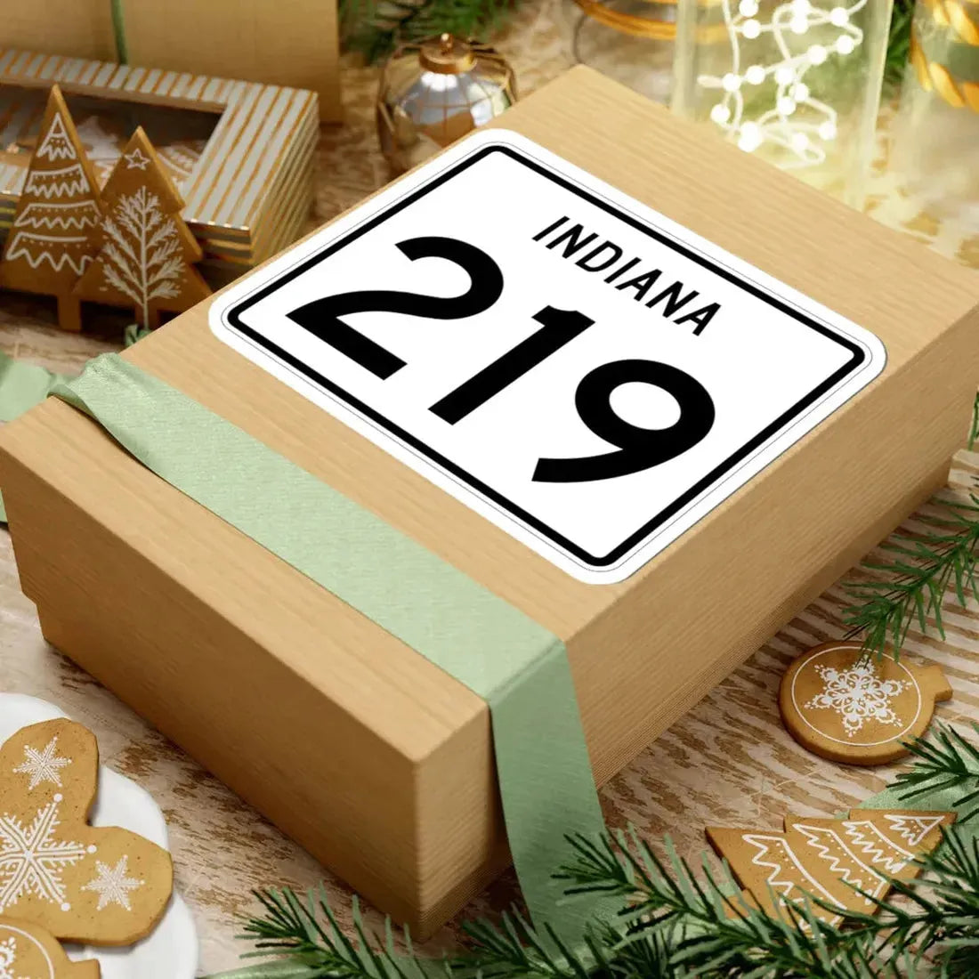 Indiana 219 (Indiana) (Road Sign) STICKER Vinyl Kiss-Cut Decal - The Sticker Space