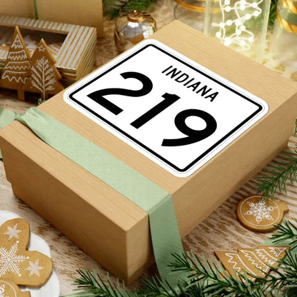 Indiana 219 (Indiana) (Road Sign) STICKER Vinyl Kiss-Cut Decal - The Sticker Space