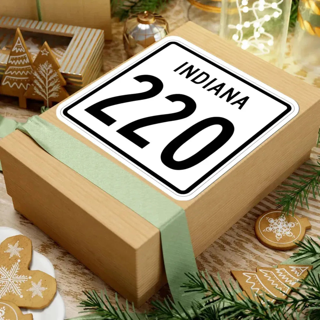 Indiana 220 1955 (Indiana) (Road Sign) STICKER Vinyl Kiss-Cut Decal - The Sticker Space