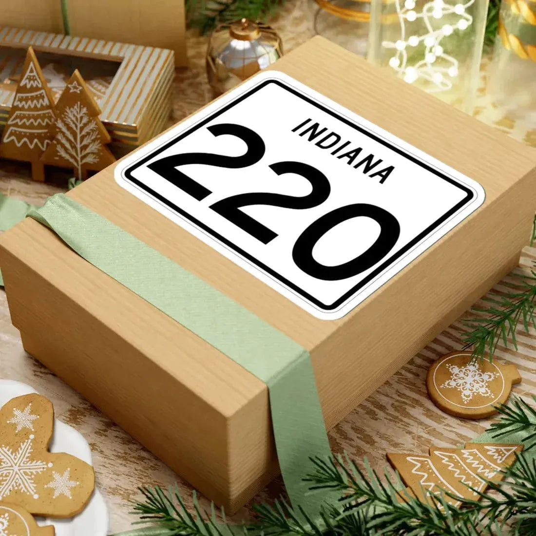 Indiana 220 (Indiana) (Road Sign) STICKER Vinyl Kiss-Cut Decal - The Sticker Space