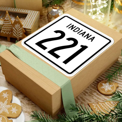 Indiana 221 1955 (Indiana) (Road Sign) STICKER Vinyl Kiss-Cut Decal - The Sticker Space