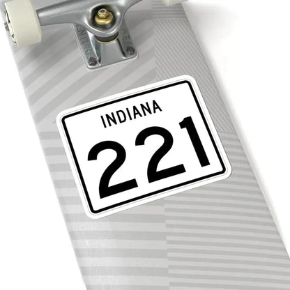 Indiana 221 (Indiana) (Road Sign) STICKER Vinyl Kiss-Cut Decal - The Sticker Space