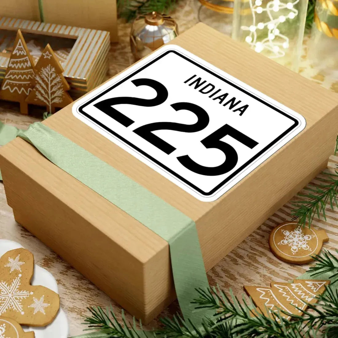 Indiana 225 (Indiana) (Road Sign) STICKER Vinyl Kiss-Cut Decal - The Sticker Space