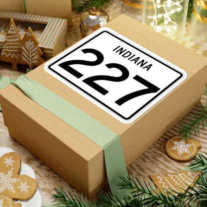 Indiana 227 (Indiana) (Road Sign) STICKER Vinyl Kiss-Cut Decal - The Sticker Space