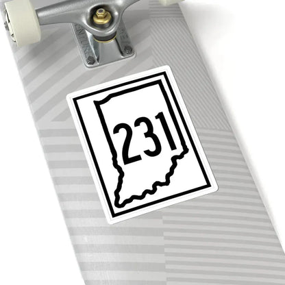 Indiana 231 1948 (Indiana) (Road Sign) STICKER Vinyl Kiss-Cut Decal - The Sticker Space