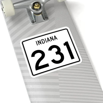 Indiana 231 (Indiana) (Road Sign) STICKER Vinyl Kiss-Cut Decal - The Sticker Space