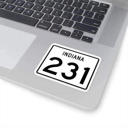 Indiana 231 (Indiana) (Road Sign) STICKER Vinyl Kiss-Cut Decal - The Sticker Space