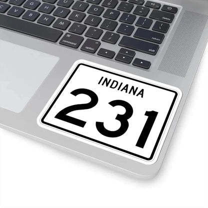 Indiana 231 (Indiana) (Road Sign) STICKER Vinyl Kiss-Cut Decal - The Sticker Space