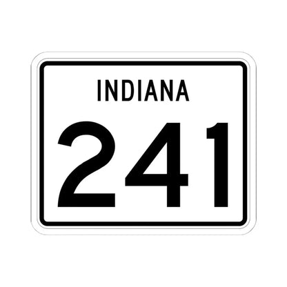 Indiana 241 (Indiana) (Road Sign) STICKER Vinyl Kiss-Cut Decal 6 Inch White - The Sticker Space