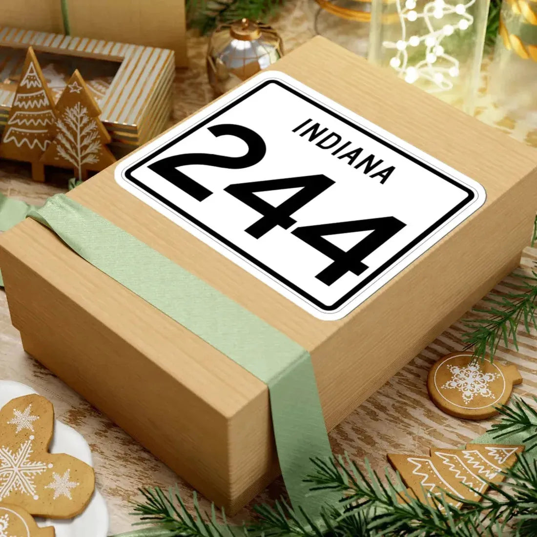 Indiana 244 (Indiana) (Road Sign) STICKER Vinyl Kiss-Cut Decal - The Sticker Space