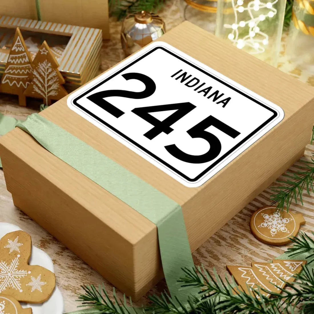 Indiana 245 (Indiana) (Road Sign) STICKER Vinyl Kiss-Cut Decal - The Sticker Space
