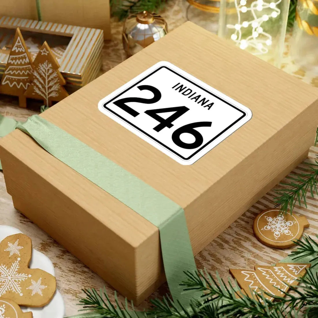 Indiana 246 (Indiana) (Road Sign) STICKER Vinyl Kiss-Cut Decal - The Sticker Space