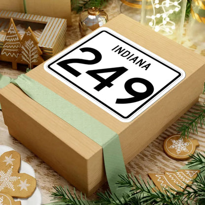Indiana 249 (Indiana) (Road Sign) STICKER Vinyl Kiss-Cut Decal - The Sticker Space
