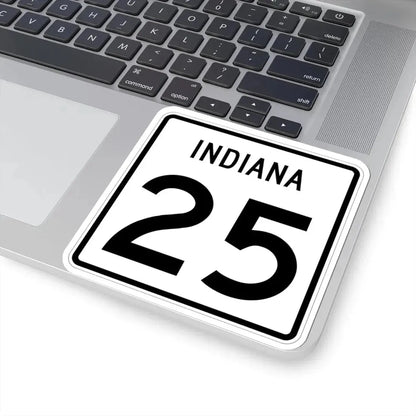 Indiana 25 (Indiana) (Road Sign) STICKER Vinyl Kiss-Cut Decal - The Sticker Space