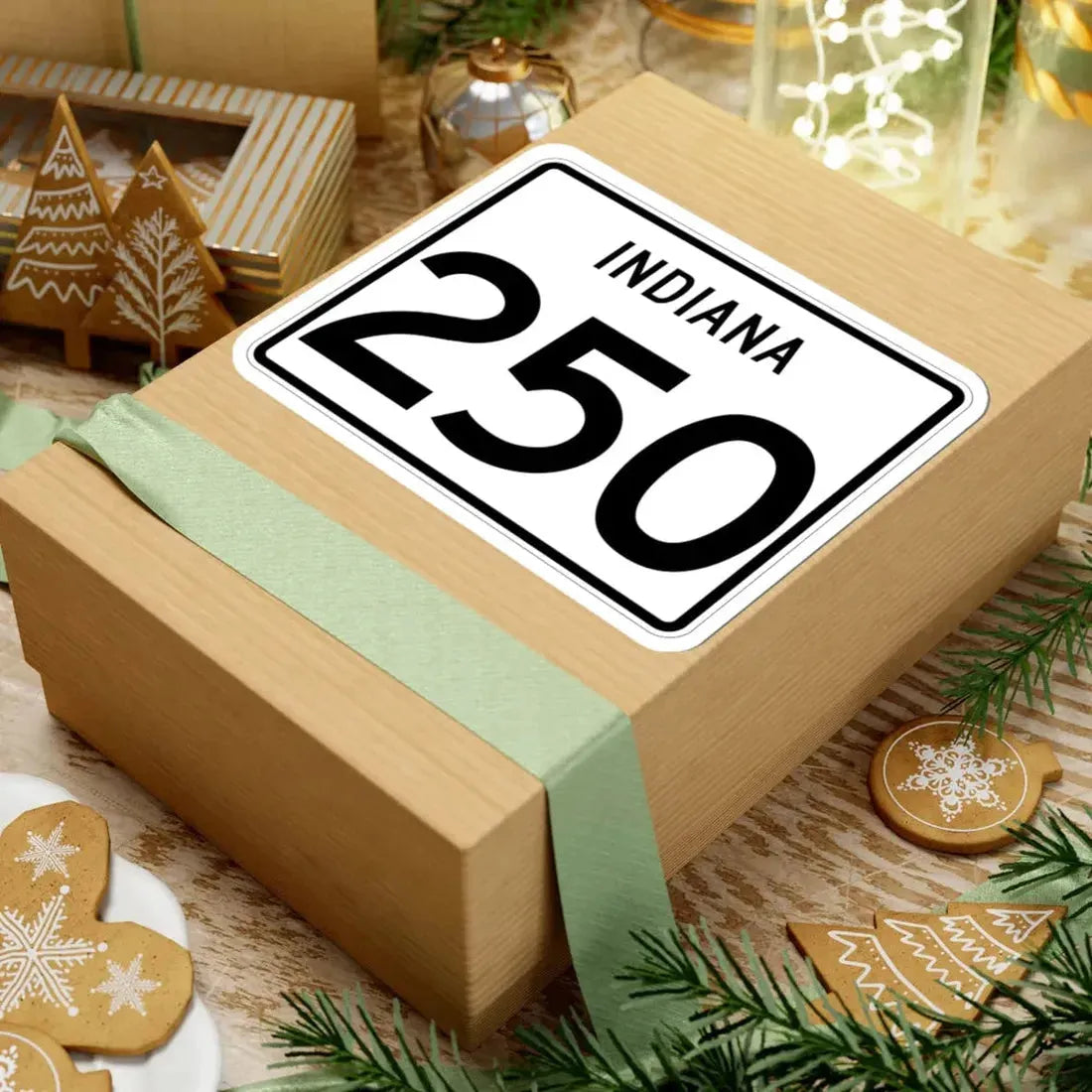 Indiana 250 (Indiana) (Road Sign) STICKER Vinyl Kiss-Cut Decal - The Sticker Space