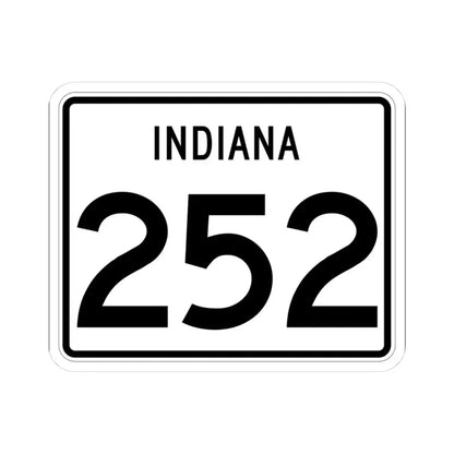 Indiana 252 (Indiana) (Road Sign) STICKER Vinyl Kiss-Cut Decal 3 Inch White - The Sticker Space