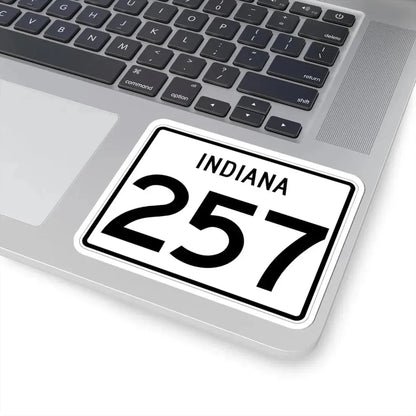 Indiana 257 (Indiana) (Road Sign) STICKER Vinyl Kiss-Cut Decal - The Sticker Space