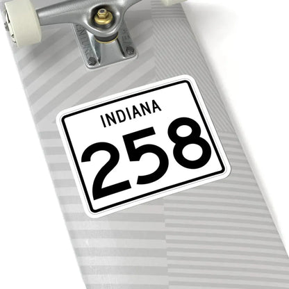 Indiana 258 (Indiana) (Road Sign) STICKER Vinyl Kiss-Cut Decal - The Sticker Space