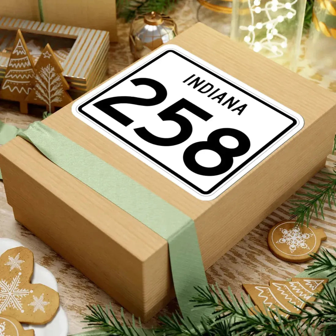 Indiana 258 (Indiana) (Road Sign) STICKER Vinyl Kiss-Cut Decal - The Sticker Space
