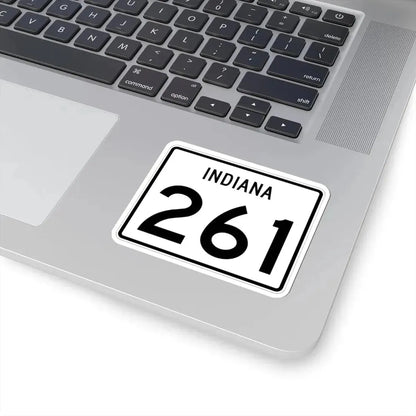 Indiana 261 (Indiana) (Road Sign) STICKER Vinyl Kiss-Cut Decal - The Sticker Space