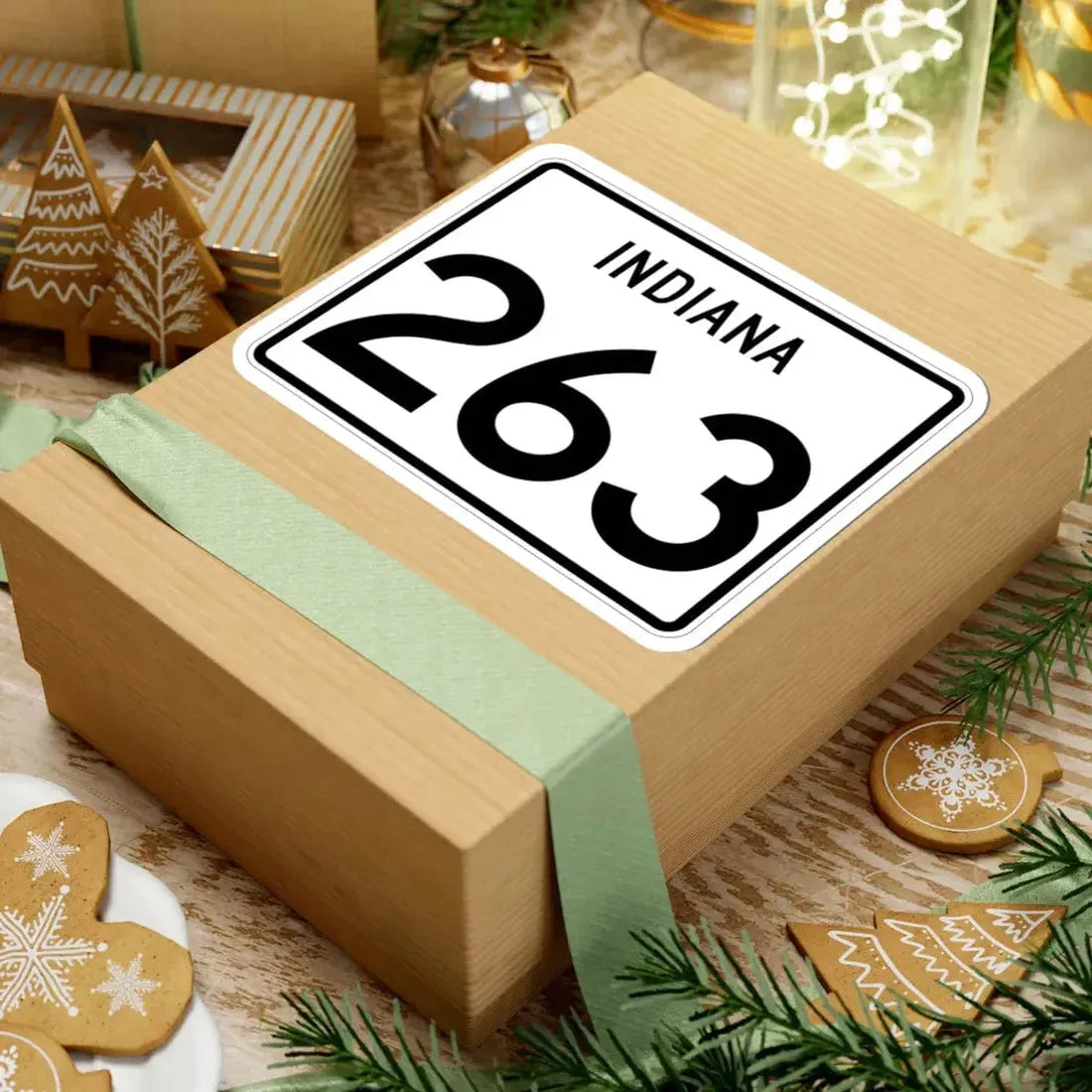 Indiana 263 (Indiana) (Road Sign) STICKER Vinyl Kiss-Cut Decal - The Sticker Space