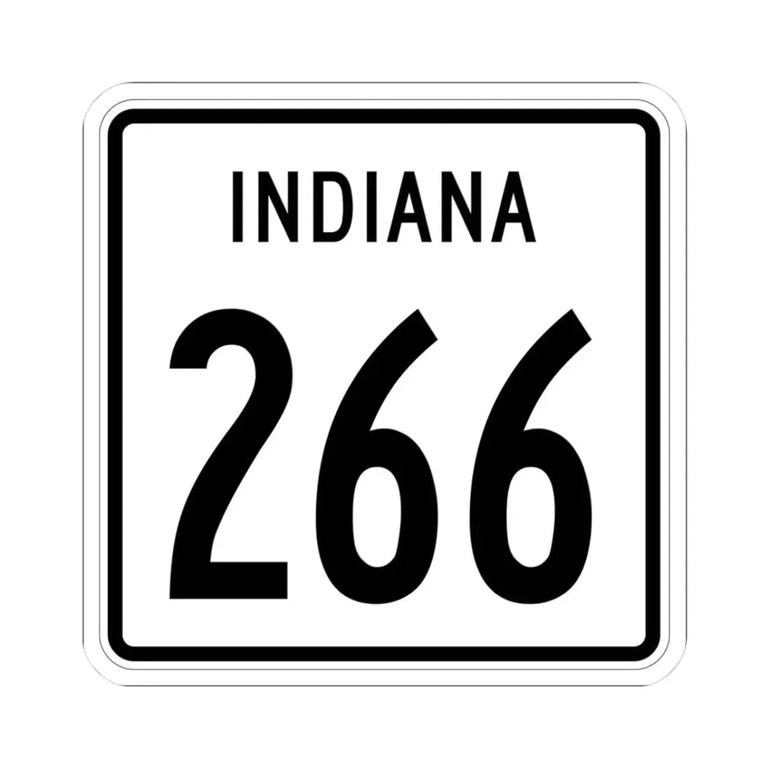 Indiana 266 1955 (Indiana) (Road Sign) STICKER Vinyl Kiss-Cut Decal 3 Inch White - The Sticker Space