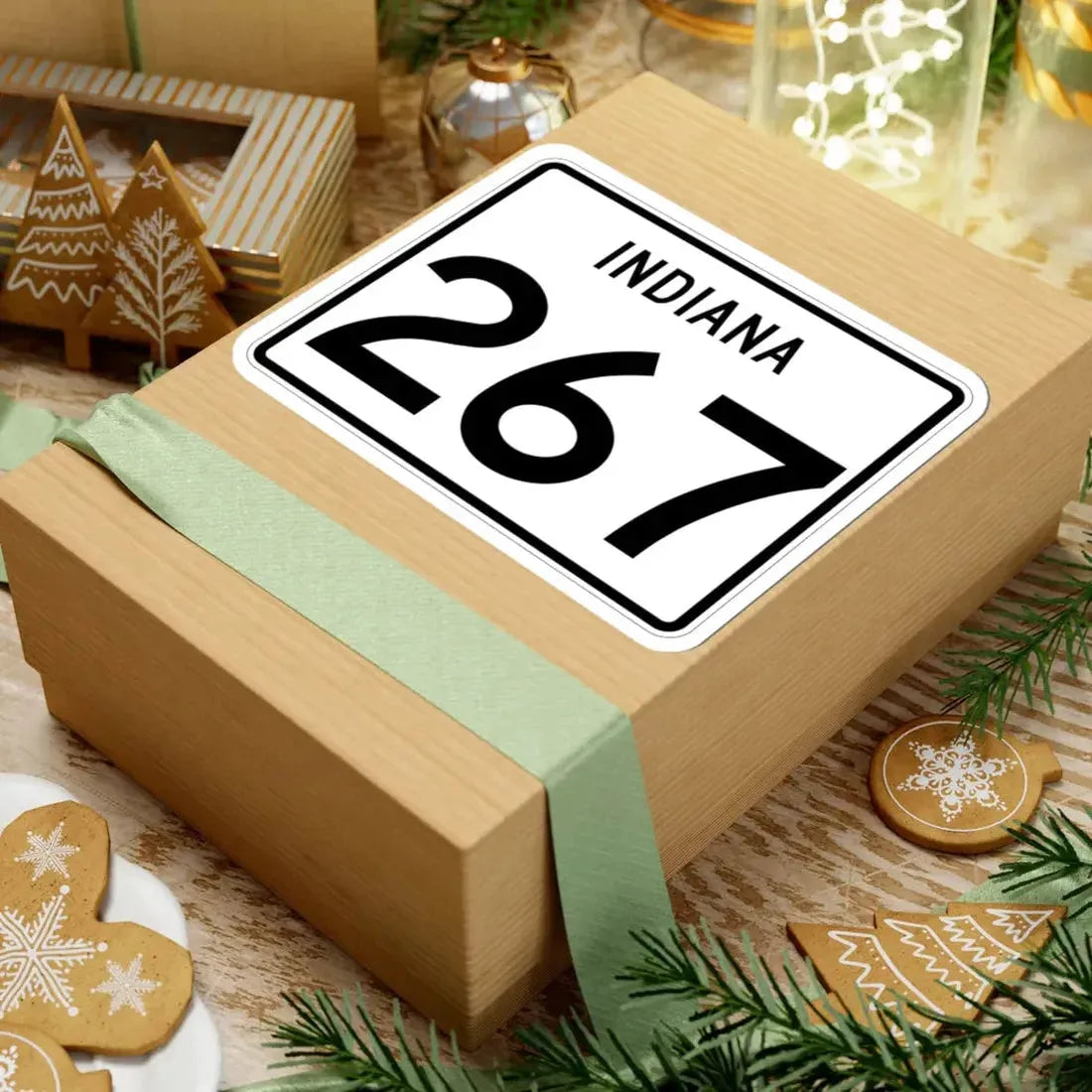Indiana 267 (Indiana) (Road Sign) STICKER Vinyl Kiss-Cut Decal - The Sticker Space