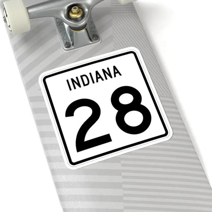Indiana 28 (Indiana) (Road Sign) STICKER Vinyl Kiss-Cut Decal - The Sticker Space