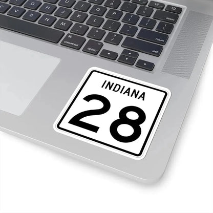 Indiana 28 (Indiana) (Road Sign) STICKER Vinyl Kiss-Cut Decal - The Sticker Space