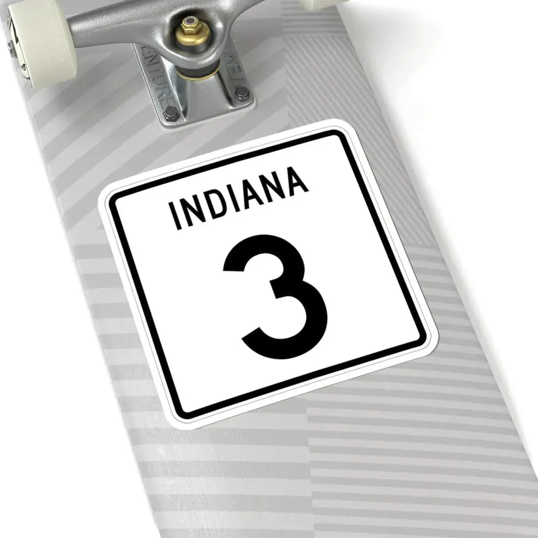 Indiana 3 (Indiana) (Road Sign) STICKER Vinyl Kiss-Cut Decal - The Sticker Space