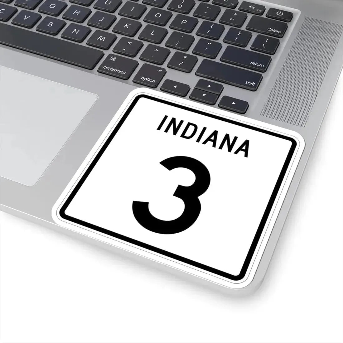 Indiana 3 (Indiana) (Road Sign) STICKER Vinyl Kiss-Cut Decal - The Sticker Space