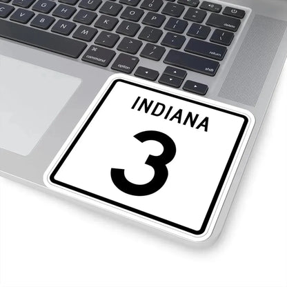 Indiana 3 (Indiana) (Road Sign) STICKER Vinyl Kiss-Cut Decal - The Sticker Space