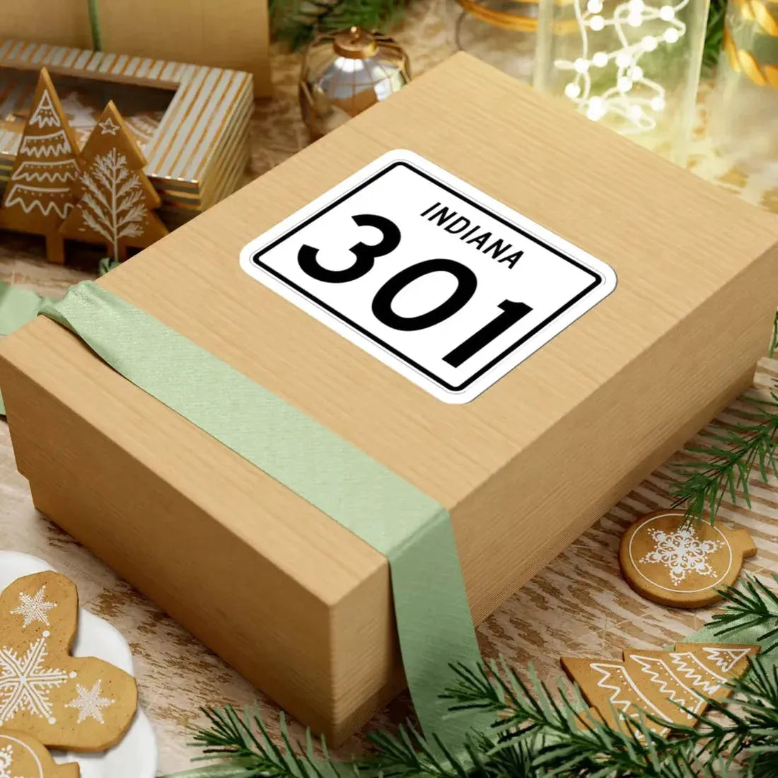 Indiana 301 (Indiana) (Road Sign) STICKER Vinyl Kiss-Cut Decal - The Sticker Space