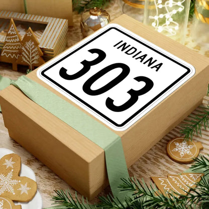 Indiana 303 1955 (Indiana) (Road Sign) STICKER Vinyl Kiss-Cut Decal - The Sticker Space