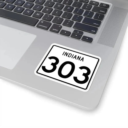 Indiana 303 (Indiana) (Road Sign) STICKER Vinyl Kiss-Cut Decal - The Sticker Space