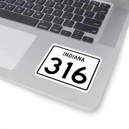 Indiana 316 (Indiana) (Road Sign) STICKER Vinyl Kiss-Cut Decal - The Sticker Space